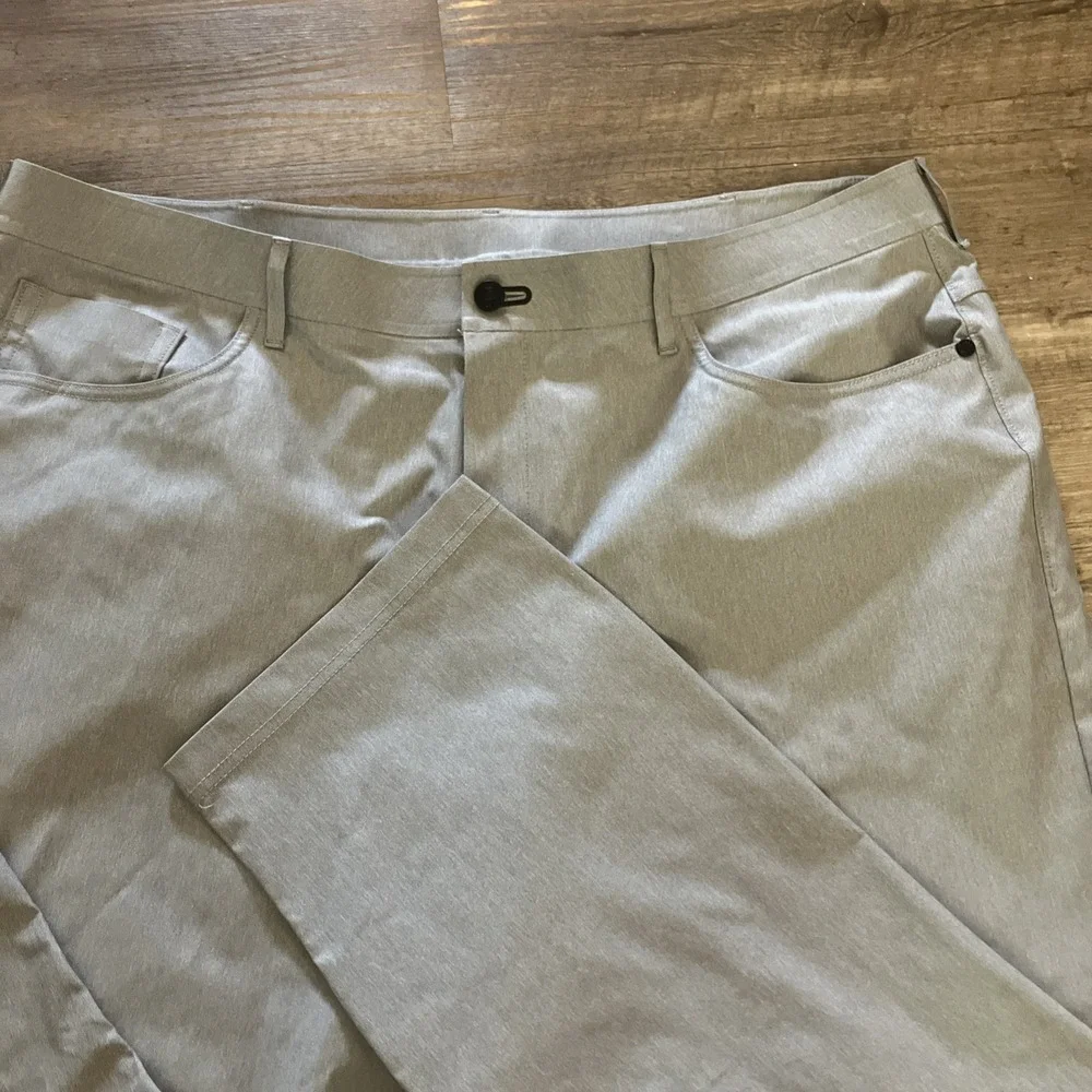 Public Rec Workday Pants Mens 42x28 Grey Straight 5-Pocket Nylon Stretch Chino